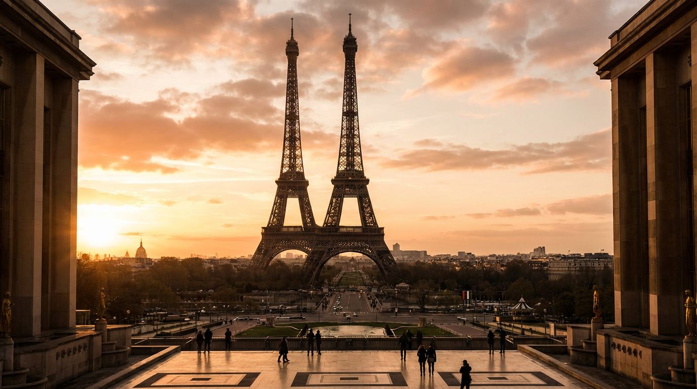 La Tour Eiffel au coucher du soleil