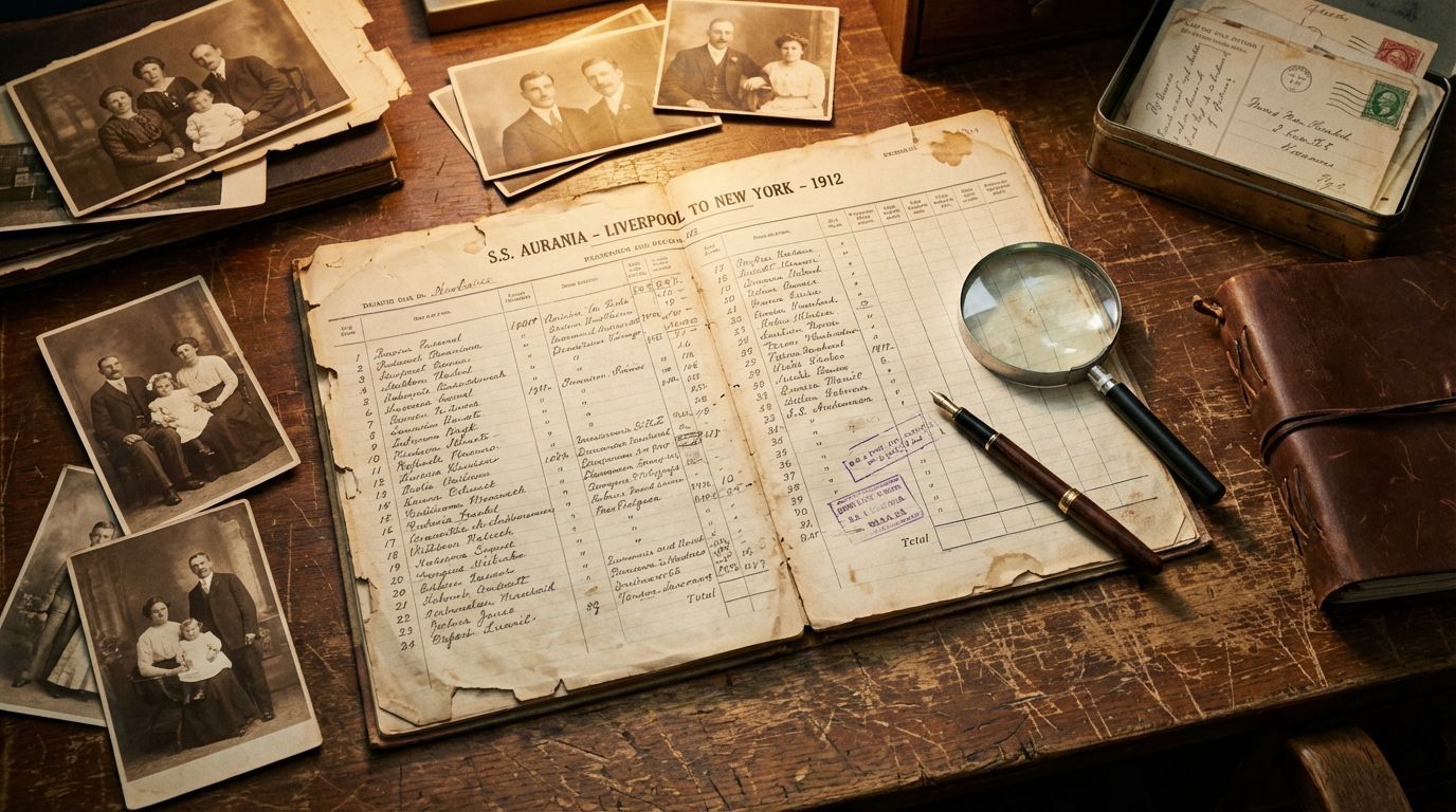 Documents anciens et registres de passagers