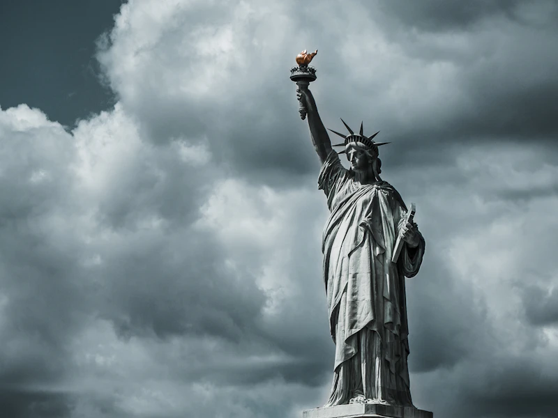 Skyline de New York avec la Statue de la Liberté
