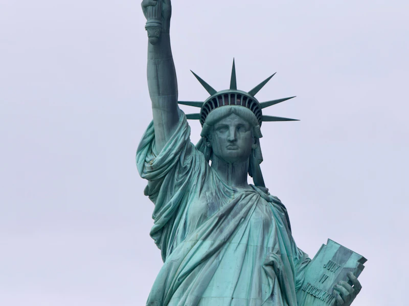 La Statue de la Liberté vue de face