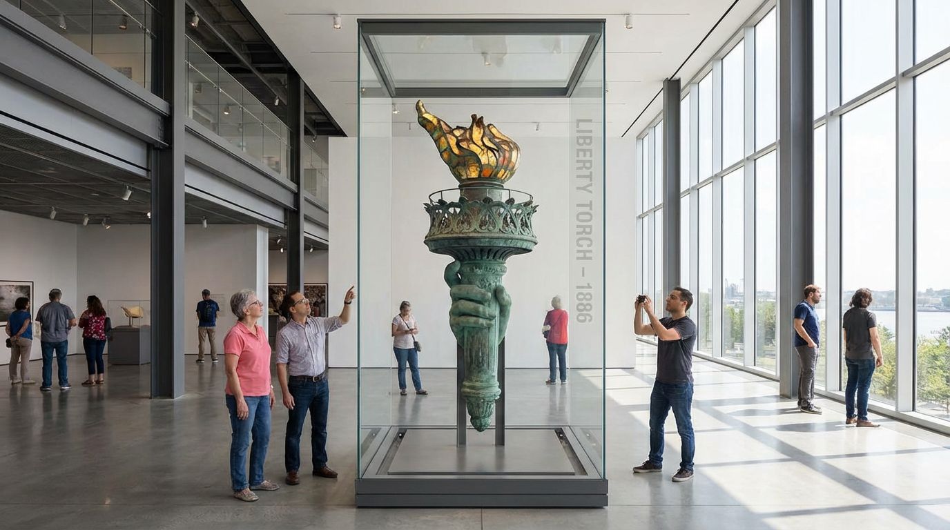 Intérieur du musée de la Statue de la Liberté