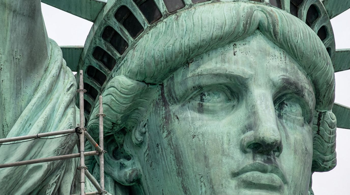La patine verte de la Statue de la Liberté